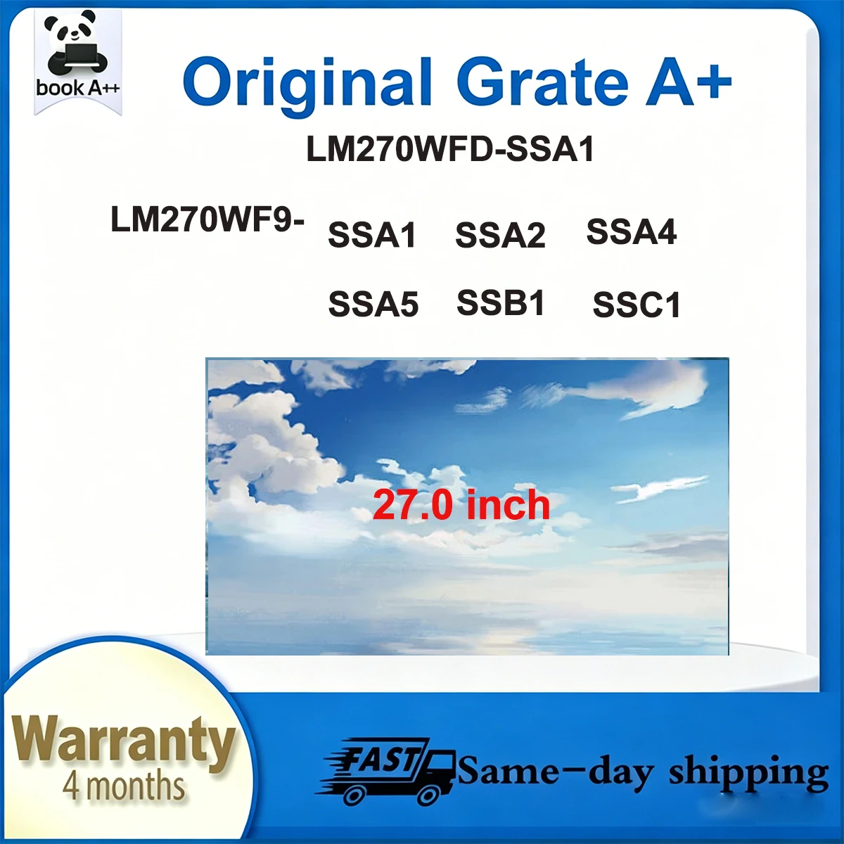 Фото Новый оригинальный IPS LCD-экран A+ 27 дюймов LM270WFD SSA1 LM270WF9 SSA1 SSA2 SSA4 SSA5 SSB1 SSC1 №1