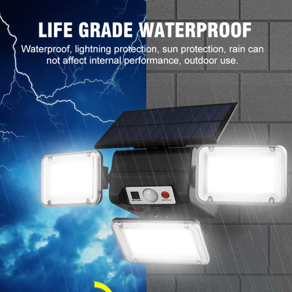 

Solar Light Outdoor 90SMD 108COB Wall Lamp Garden Lights With Adjustable Head Waterproof Security LED Street Pool Lightings