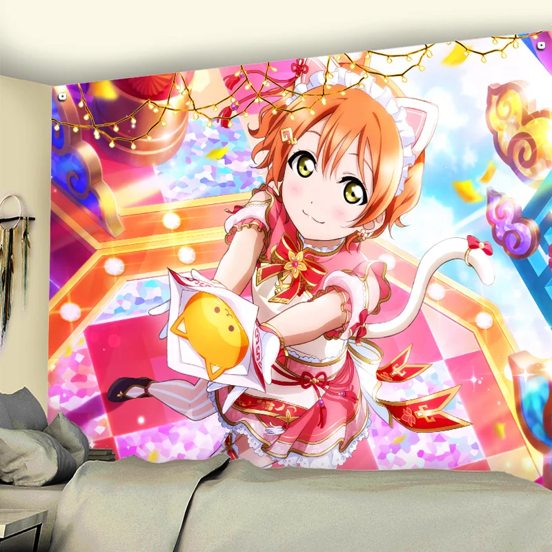 

Аниме девочка кавайное украшение для дома настенное украшение в стиле хиппи фон для стены украшение для спальни розовый милый модный Девуш...