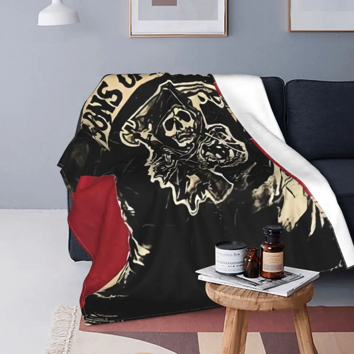 

Hardcore Heavy Metal Blankets Warm Flannel Sons Of Anarchy Throw Blanket for Bed Couch Bedspread Motorcycle Rock