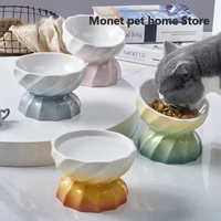 cat bevel water feeders small dog eating drinking ceramic bowls pet non slip food dish bowl puppy kitten feeding bowl with base