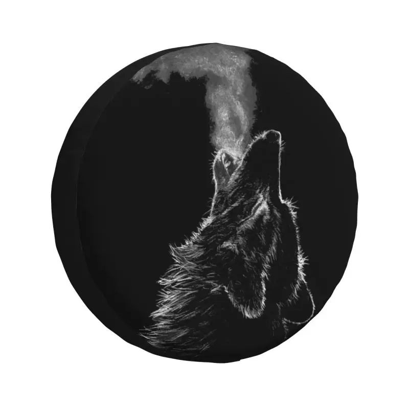 

Чехол на запасное колесо с изображением волка на заказ для Jeep Pajero 4WD, защита для шин прицепа 14 дюймов, 15 дюймов, 16 дюймов, 17 дюймов