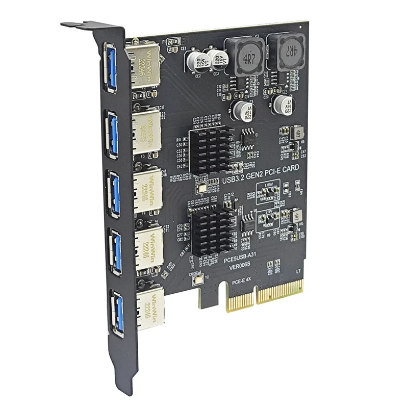 НОВАЯ карта расширения PCI Express PCI-E X4 USB-концентратор-адаптер USB 3.2 Gen2 10 Гбит/с