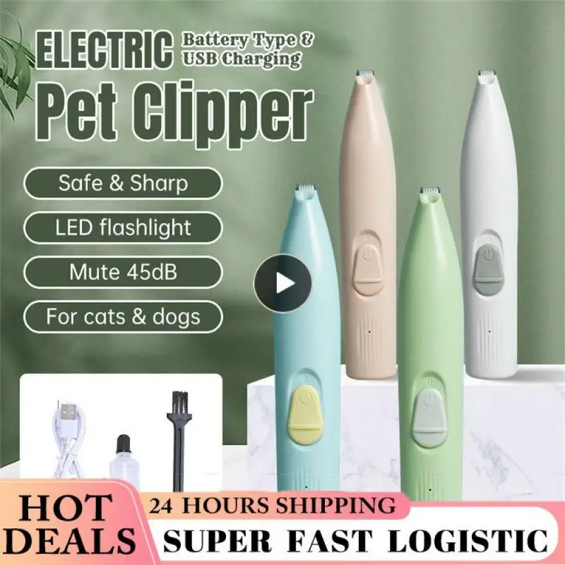 

5/8/10PCS Pet Clipper With Led Electric Cats Dog Foot Hair Trimmer Quiet Multi-purpose Pet Paw Hair Clipper
