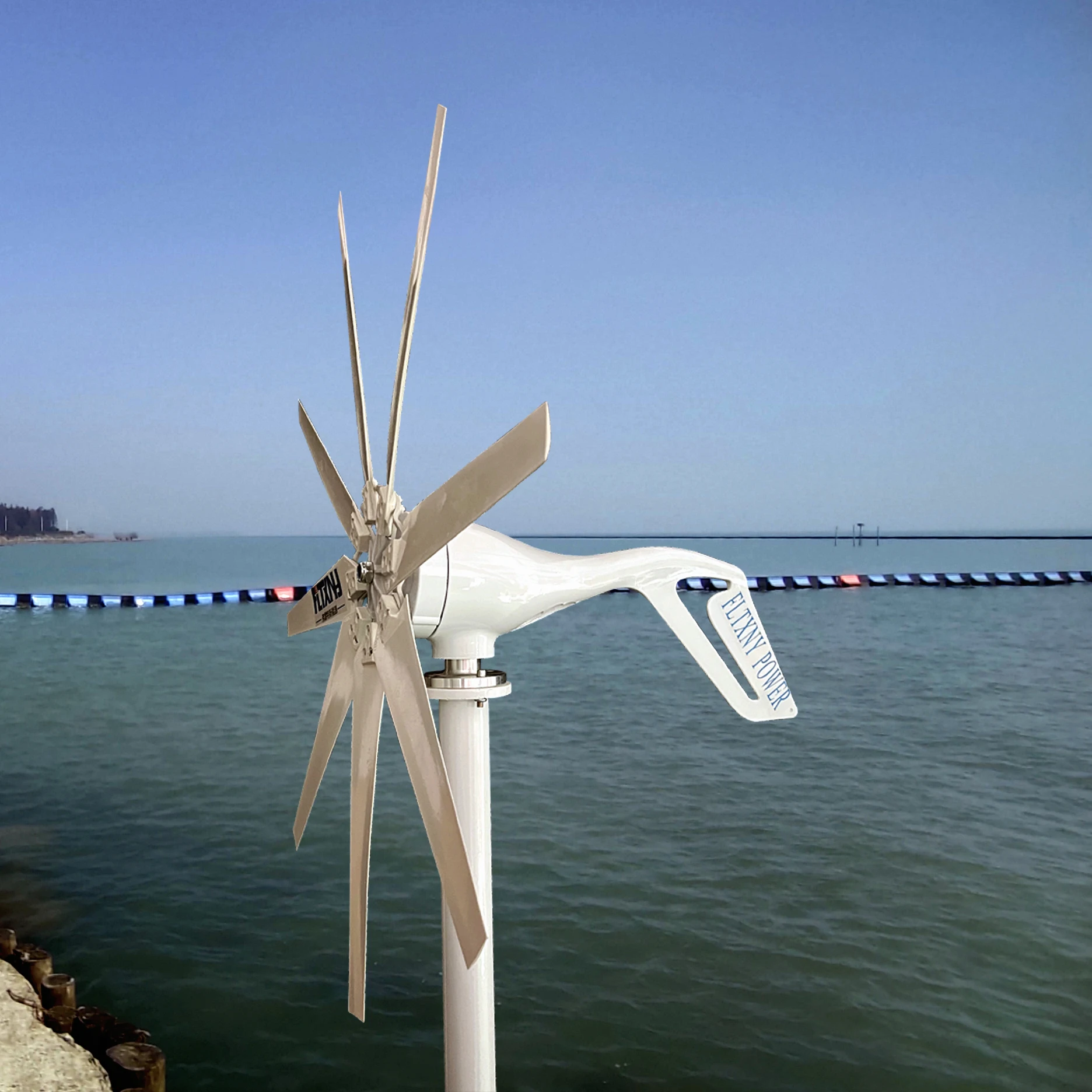 

DIY 2KW Small Wind Power Turbine Generator For Home 2000W 12V 24V 48V Horizontal Windmill 8 Blades With Free MPPT Controller