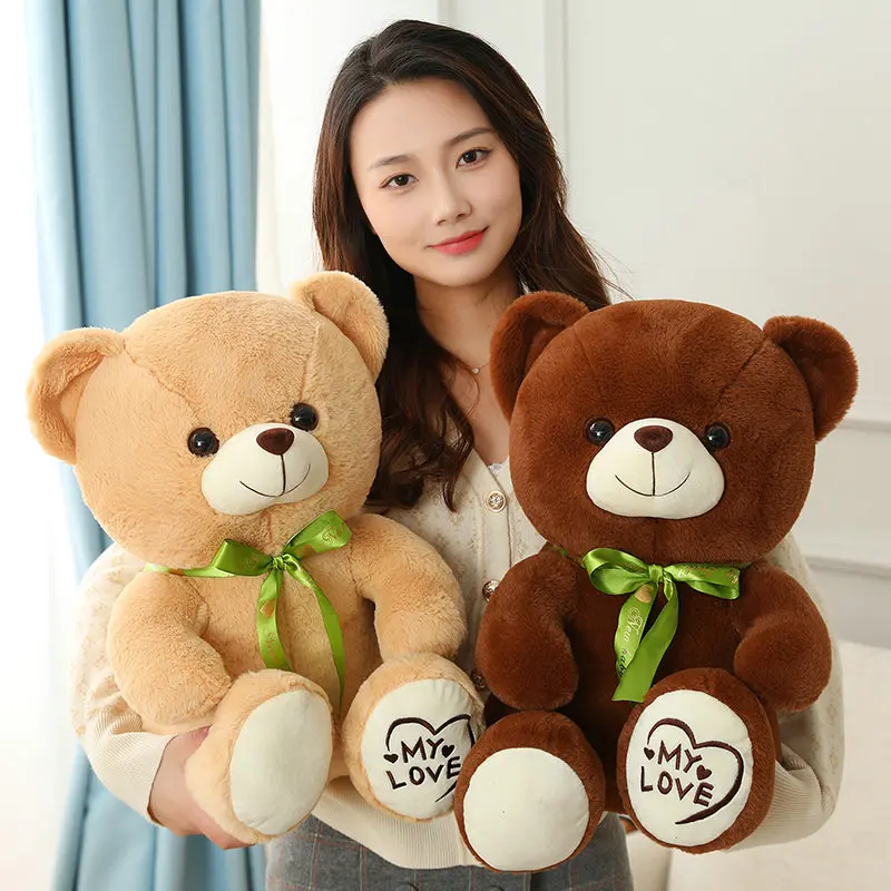 

25-45cm High quality Kawaii Teddy Plush Pillow Cushion Soft Animals Pink Bear Doll Plushie Children Kids Baby Birthday Gift