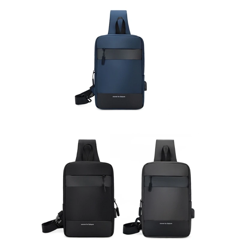 

Fashion Chest Bag for Men Shoulder Bag Crossbody Bag with USB Charging Port