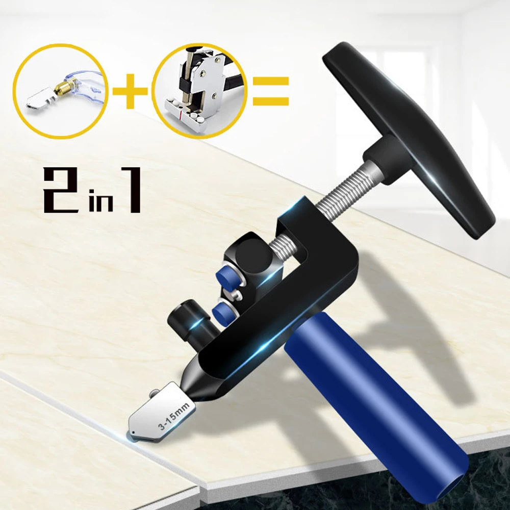 Portable Manual Glass Tile Opener Hand-Held Replacement Cutter Heads Ceramic Tile Glass Cutter Multi-function Glass Cutting Tool