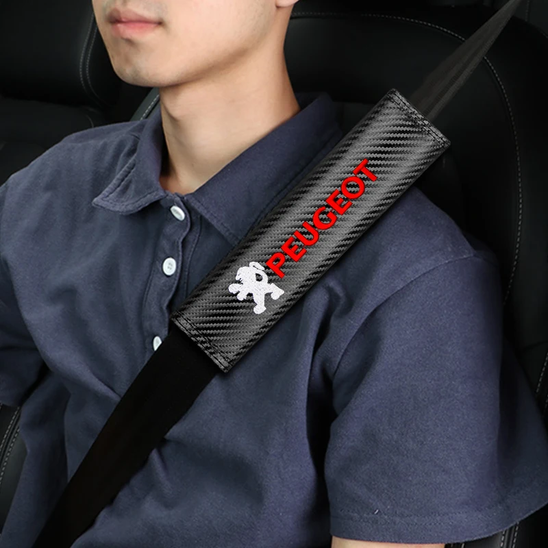 

2Pcs Soft Car Seat Belt Cover Universal Safety Belts Shoulder Protection For Peugeot 107 108 206 207 301 308 307 407 408 508 200