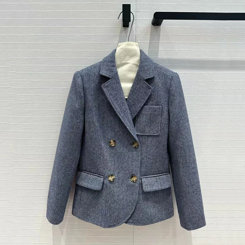 wa marynarka damska высококачественный шерстяной пиджак модный универсальный осень
