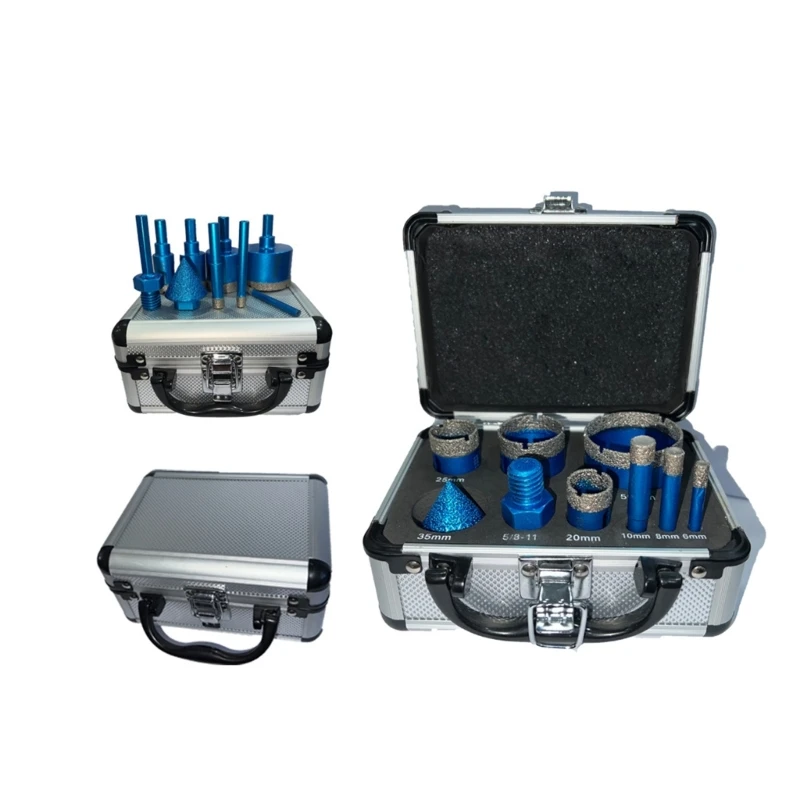 9 шт. набор сверл с резьбой для сухой алмазной вакуумной пайки корончатая пила