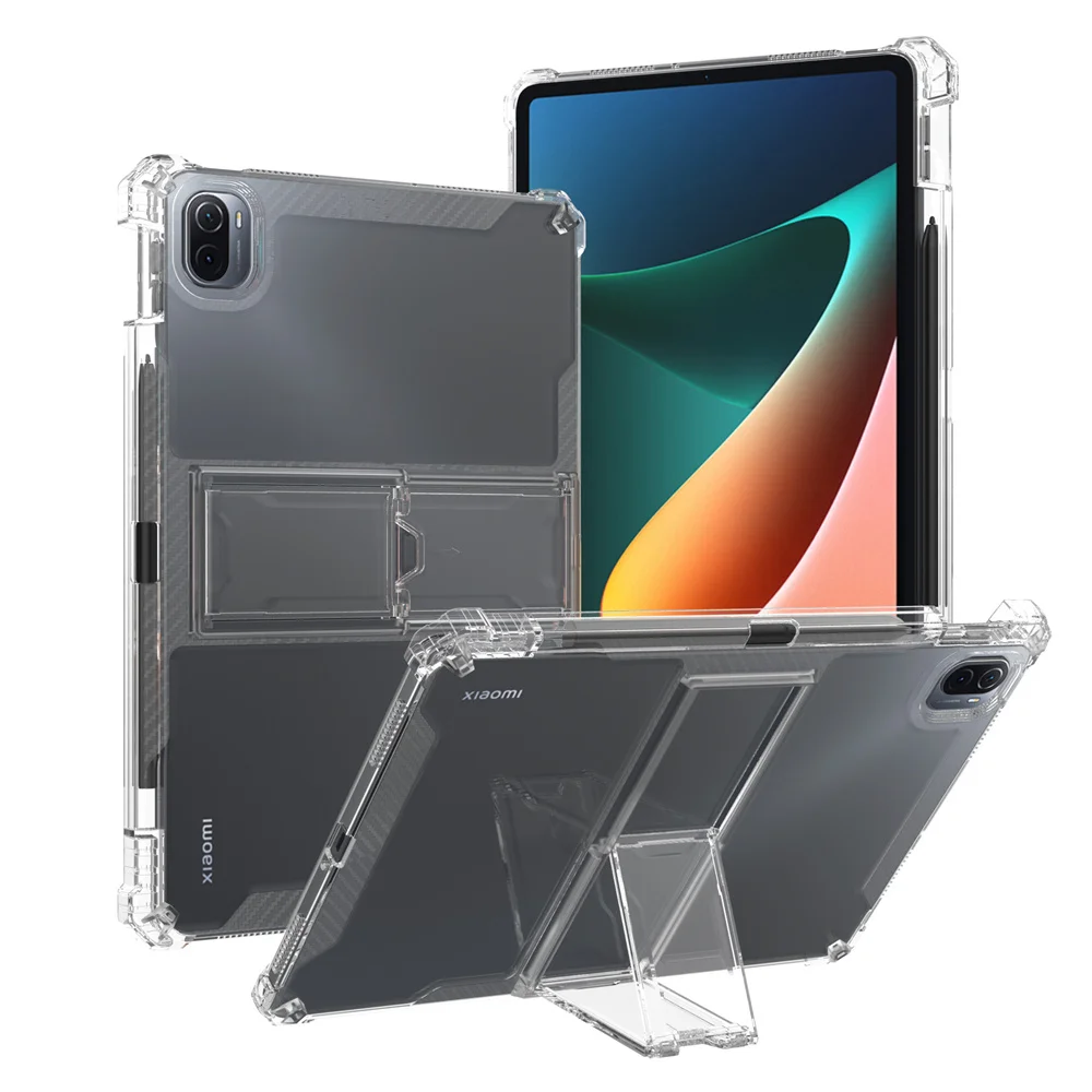 

Clear Case For Xiaomi Pad 5 / 5Pro 11 inch Cases Soft Transparent Pencil Holder PC Stand Cover For MI Pad 5 Pro 12 4 Case Funda