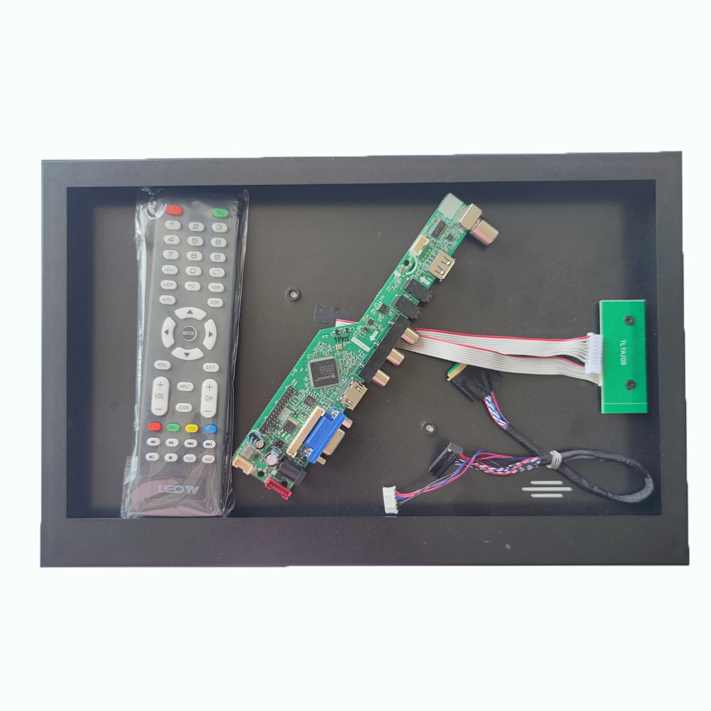 

Kit for LCD LVDS 40pin LTN140AT16 USB 14.0" 1366*768 Aluminum alloy metal case panel back cover box + TV Controller board AV VGA