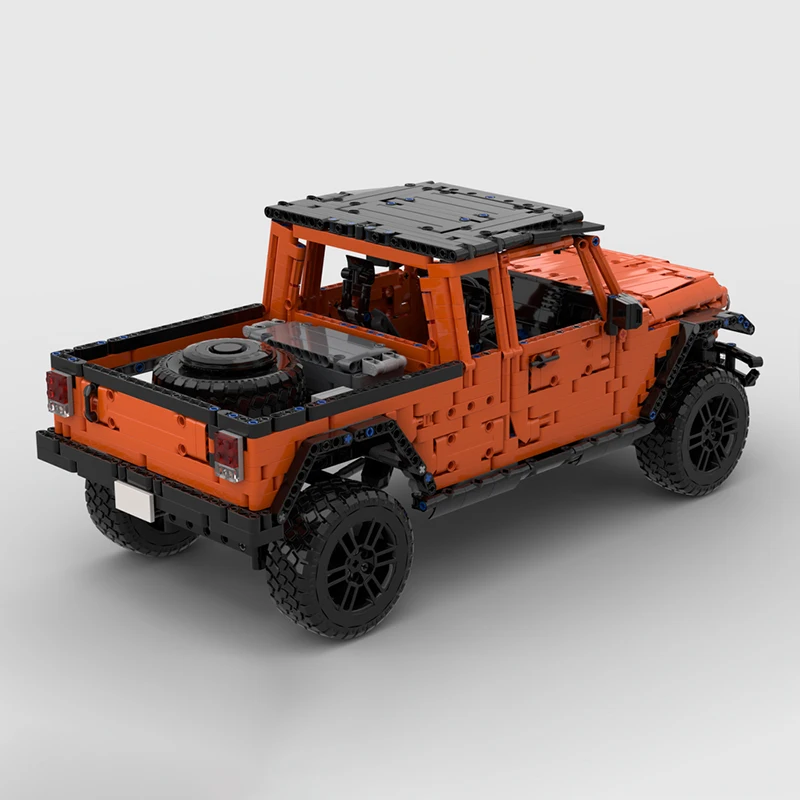 2019 деталей MOC Technical Jeep Wrangler JK8 - модель B-Model, строительные блоки, коллекция Кирпичное искусство на день рождения, творческое образование (art.: 3920dcc5c8bc9) - 3920dcc5c8bc9