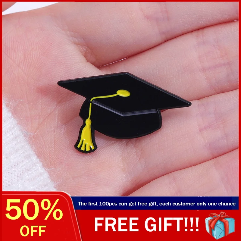 

Trencher Cap Enamel Pins For Clothes Japanese Accessories Funny Graduate Gifts Cute Broches Men Womens Clothing Backpack Badge