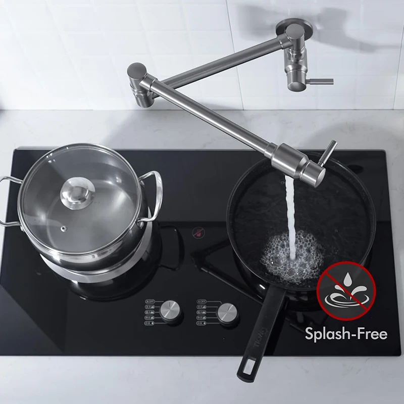 Латунный двойной выключатель кухонный Настенный Складной кран одиночный