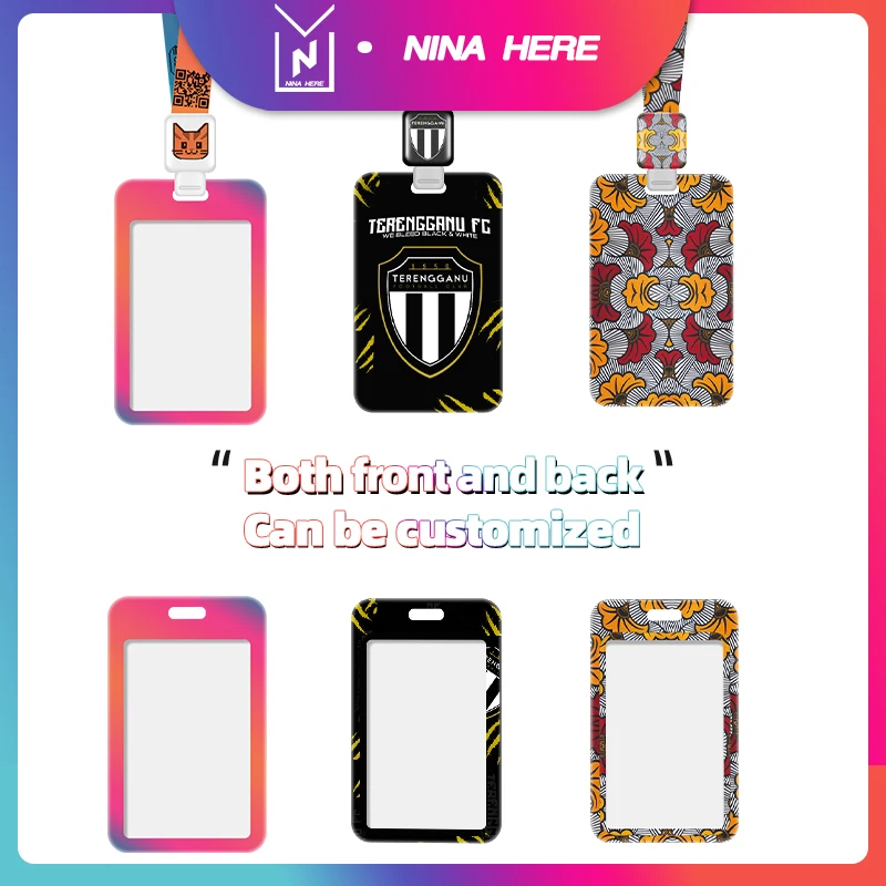 Индивидуальные держатели бейджей с ремешками для студентов/бизнеса/персонала