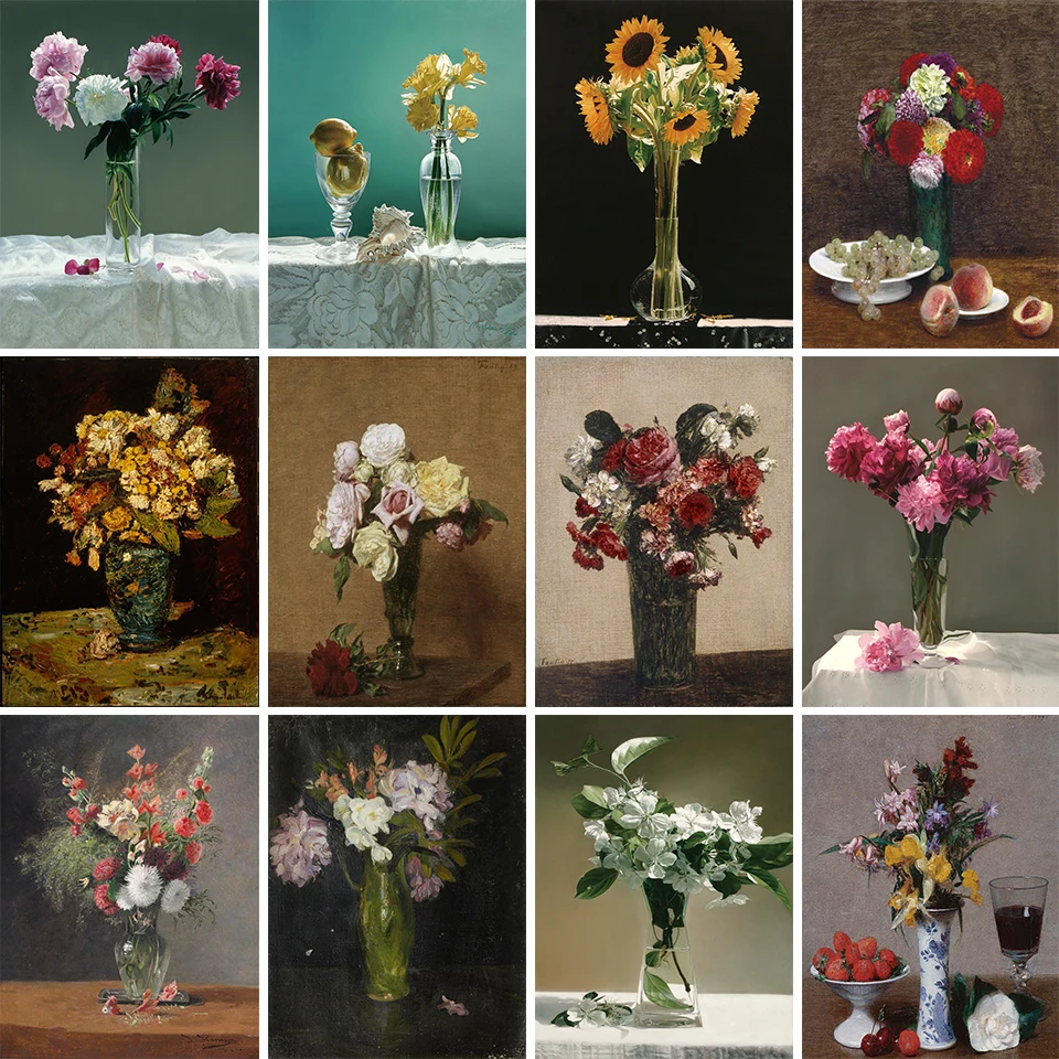 

5D DIY Diamond Painting Flower Vase Rhinestone Art Picture Full Diamond Embroidery Mosaic Gift Home Decor Cross Stitch Kit