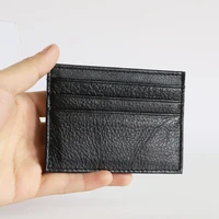 2022 new genuine leather card holder credit card wallets for men luxury brand design fashion solid no zipper business women