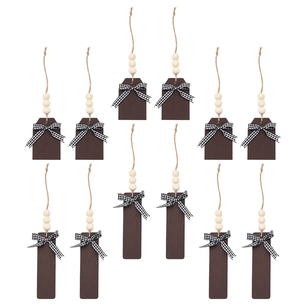 

12pcs DIY Wooden Tag Hanging Decor Christmas Tree Pendant DIY Wooden Cutouts