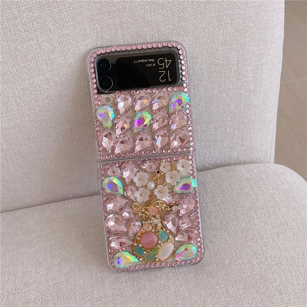 Diy роскошный модный чехол для телефона с вазой Samsung Galaxy Z Flip6 Flip5 Flip4 Flip3 Moto Razr50ultra Razr40