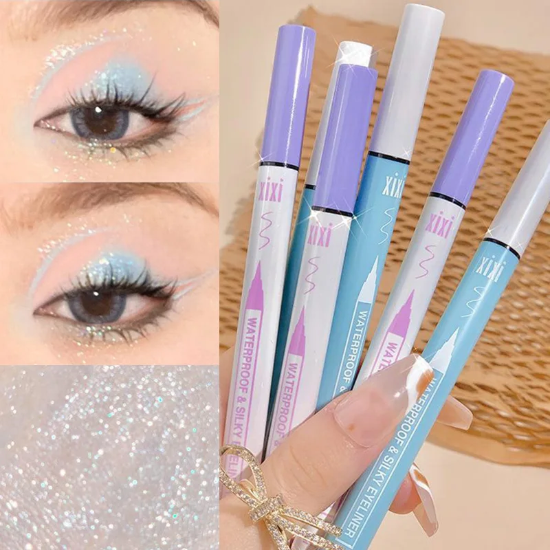 

Highlighter Beauty Supplies Lying Silkworm Pen Color Eyeliner Liquid Eyeliner Clear Sparkling Lasting INS Fashionable Makeup