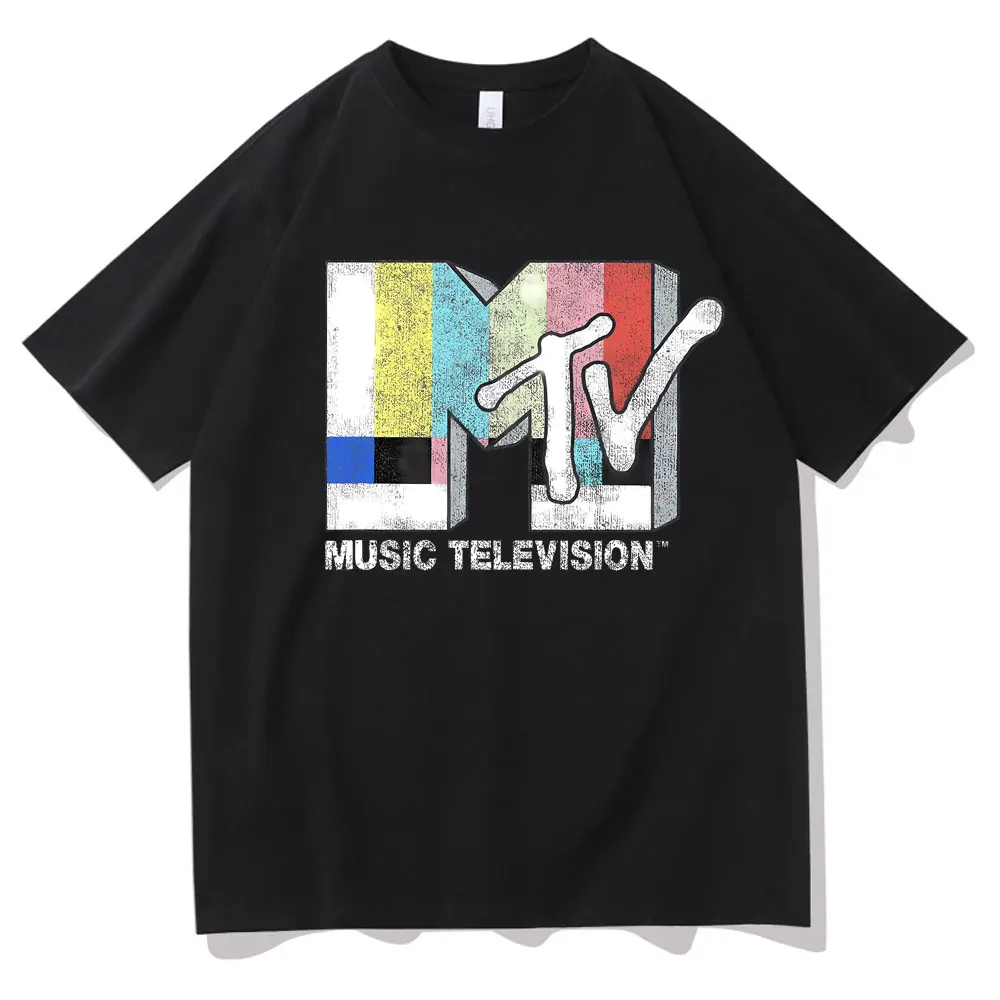MTV Музыка Телевизионный сигнал Логотип Графический принт Футболка Мужчины