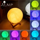 8 см Лунная лампа 3D креативный ночной Светильник детский подарок мини Милая лампа галактика аниме настольная лампа освещение комнаты декор