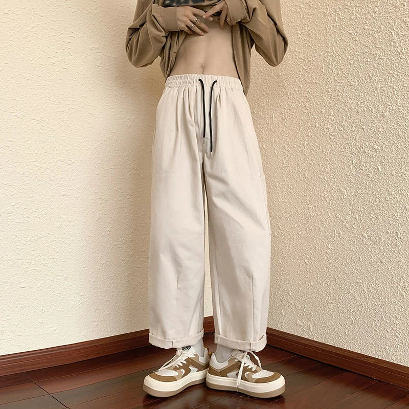 

3 Color Cotton Casual Pants Men Fashion Retro Pocket Cargo Pants Men Streetwear Hip Hop Loose Straight Pants Mens Trousers M-3XL