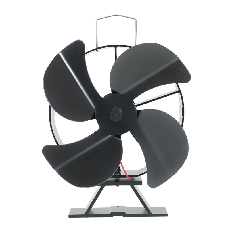 

Heat Powered Stove Fan Fireplace Fan Silent Operation Circulating Warm Air Saving Efficiently for Fireplace 4 Blade