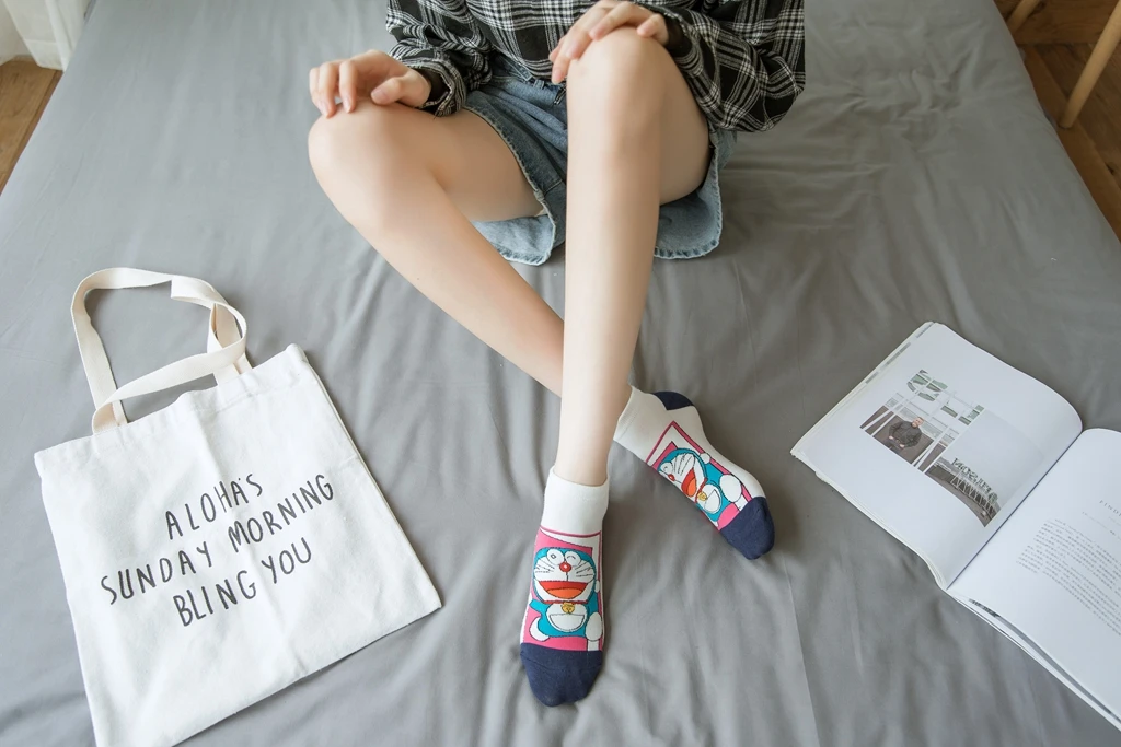 5 pairs of socks New Japanese cartoon women socks Anime cat cute harajuku funny happy socks  dropshipping  best novelty socks