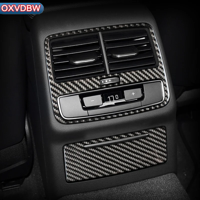 

Внутренняя отделка для Audi a4 b9 RS4 S4, наклейки из углеродного волокна для кондиционирования воздуха, вентиляционного отверстия, декоративные ...