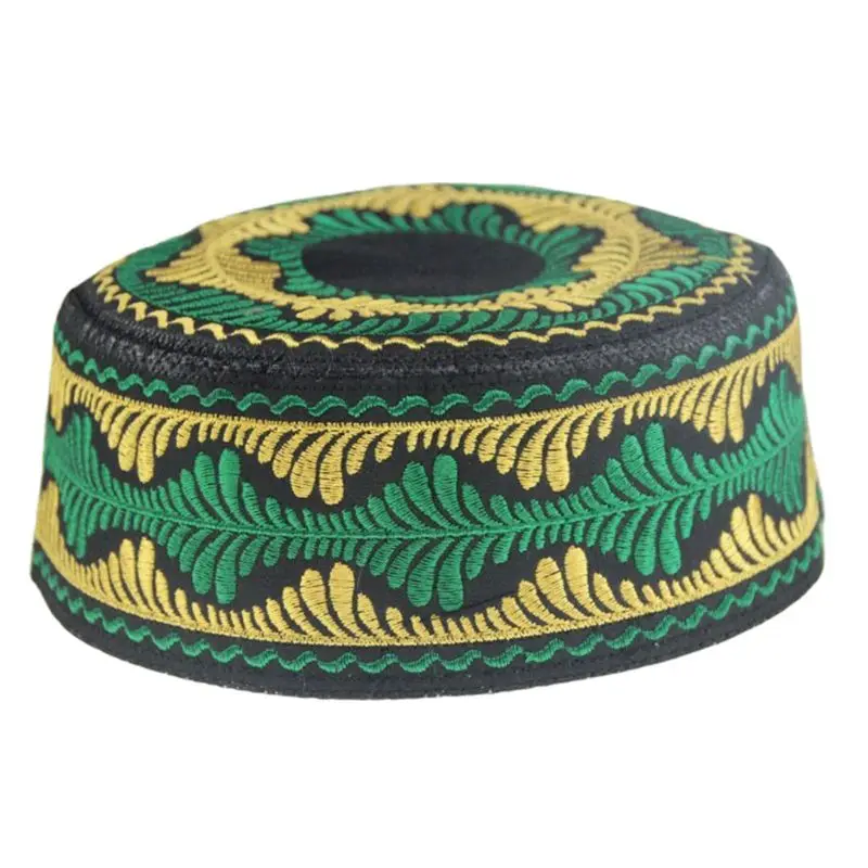 Мусульманская шляпа для мальчиков круглый головной убор с вышивкой молитва в