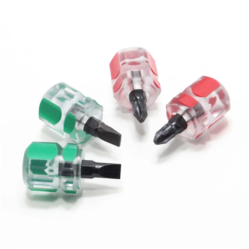

1PC Screwdriver Mini Small Portable Phillips/Slotted Screwdriver Transparent Handle Repair Hand Tools Precision Car Repair