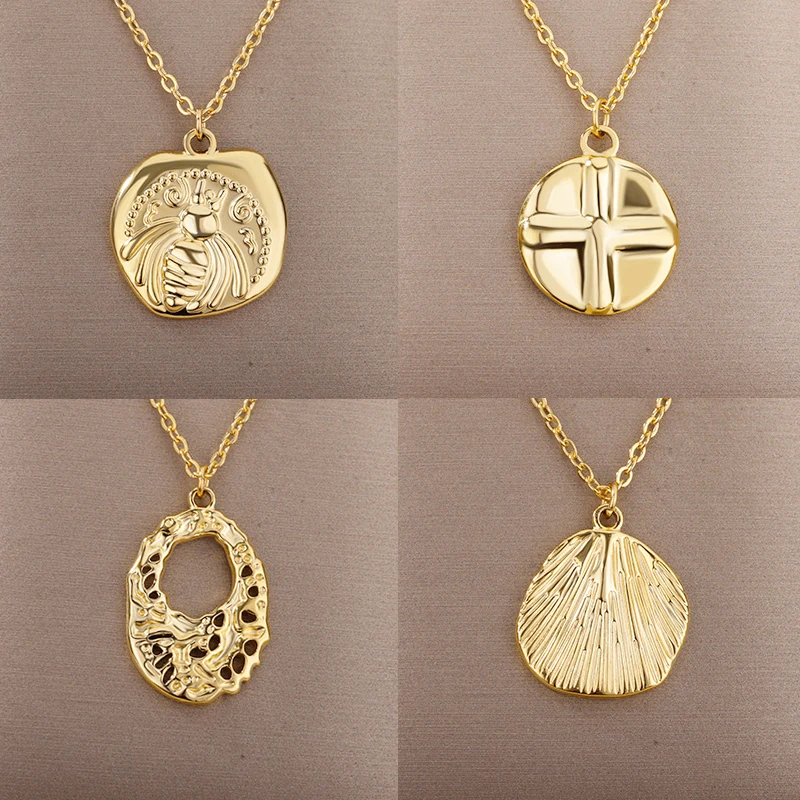

Gothic Bees Irregular Pendant Necklaces for Women Vintage Punk Cross Choker Chain Necklace Stainless Steel Jewelry Gifts 2022