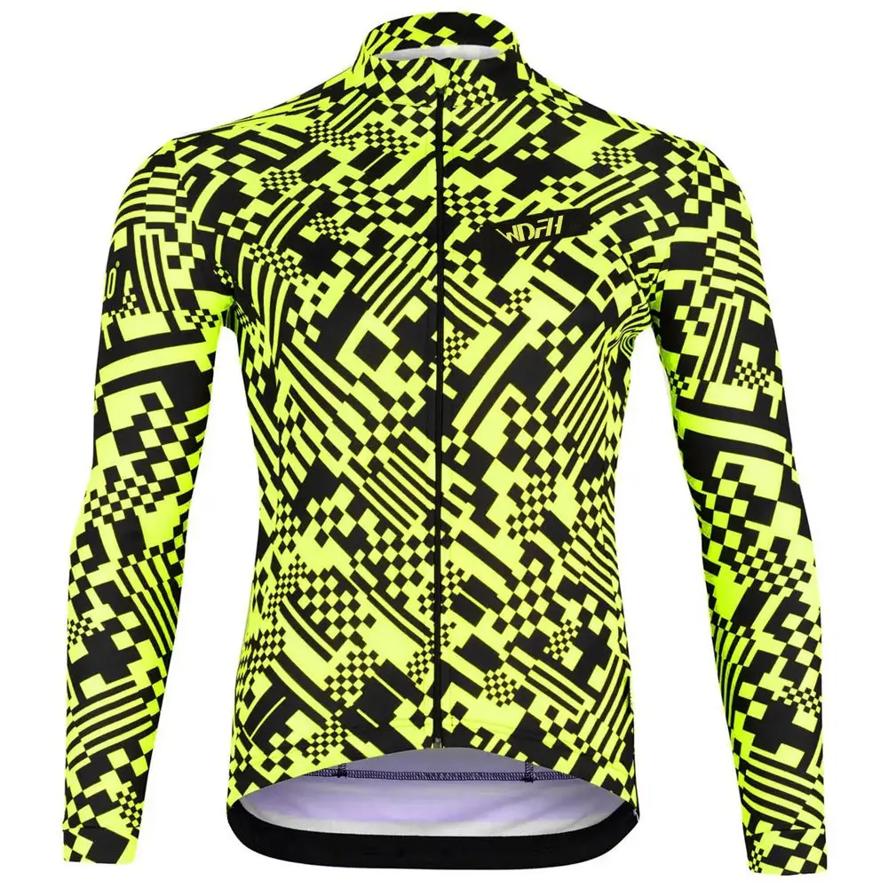 

WDFH Winter Long Sleeve Training Jersey Unisex Outdoor Sports Cycling Clothing Bicycle Long Set Winter Bike Mtb Kleding Heren