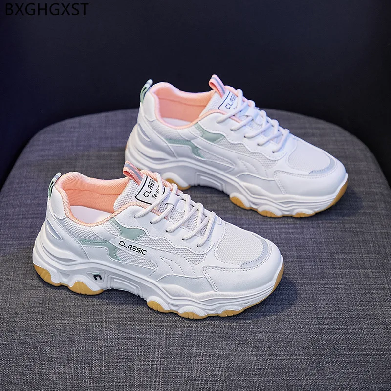 

Женские кроссовки для бега, кроссовки на платформе, Вулканизированная массивная обувь, теннисная обувь для женщин, новинка 2022