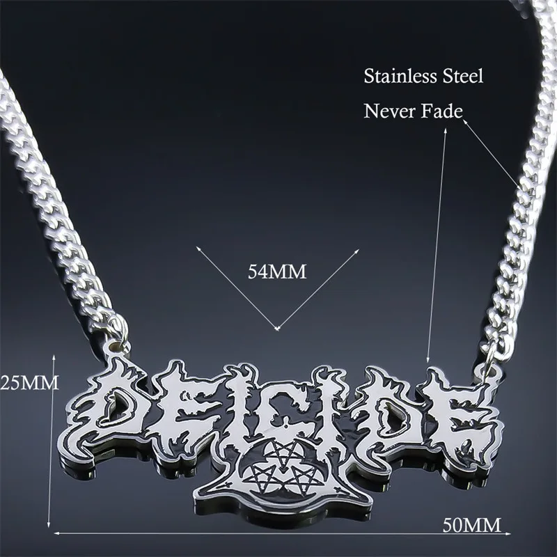 Музыкальная группа в стиле хип-хоп кулон DEICIDE ожерелье из нержавеющей стали