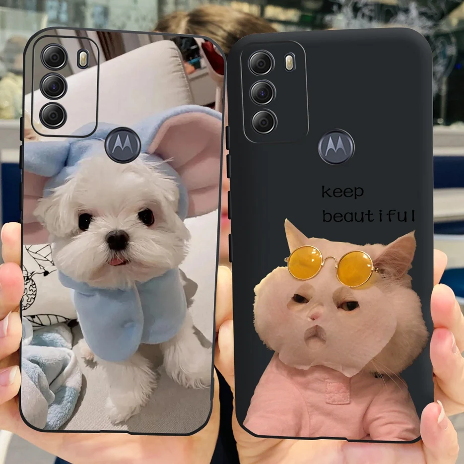 Чехол для Motorola Moto G50 4G задняя крышка с милым рисунком мягкий силиконовый чехол
