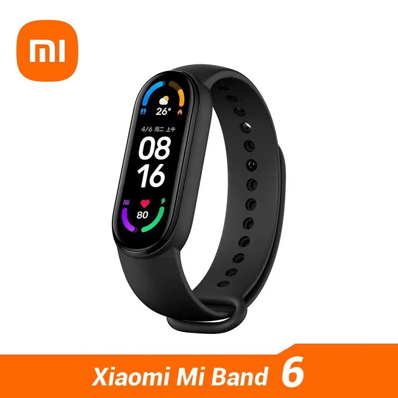 

Xiaomi Mi Band 6 Smart Bracelet SpO2 Blood Oxygen Test AMOLED Screen MiBand 6 2021 New Basic Version