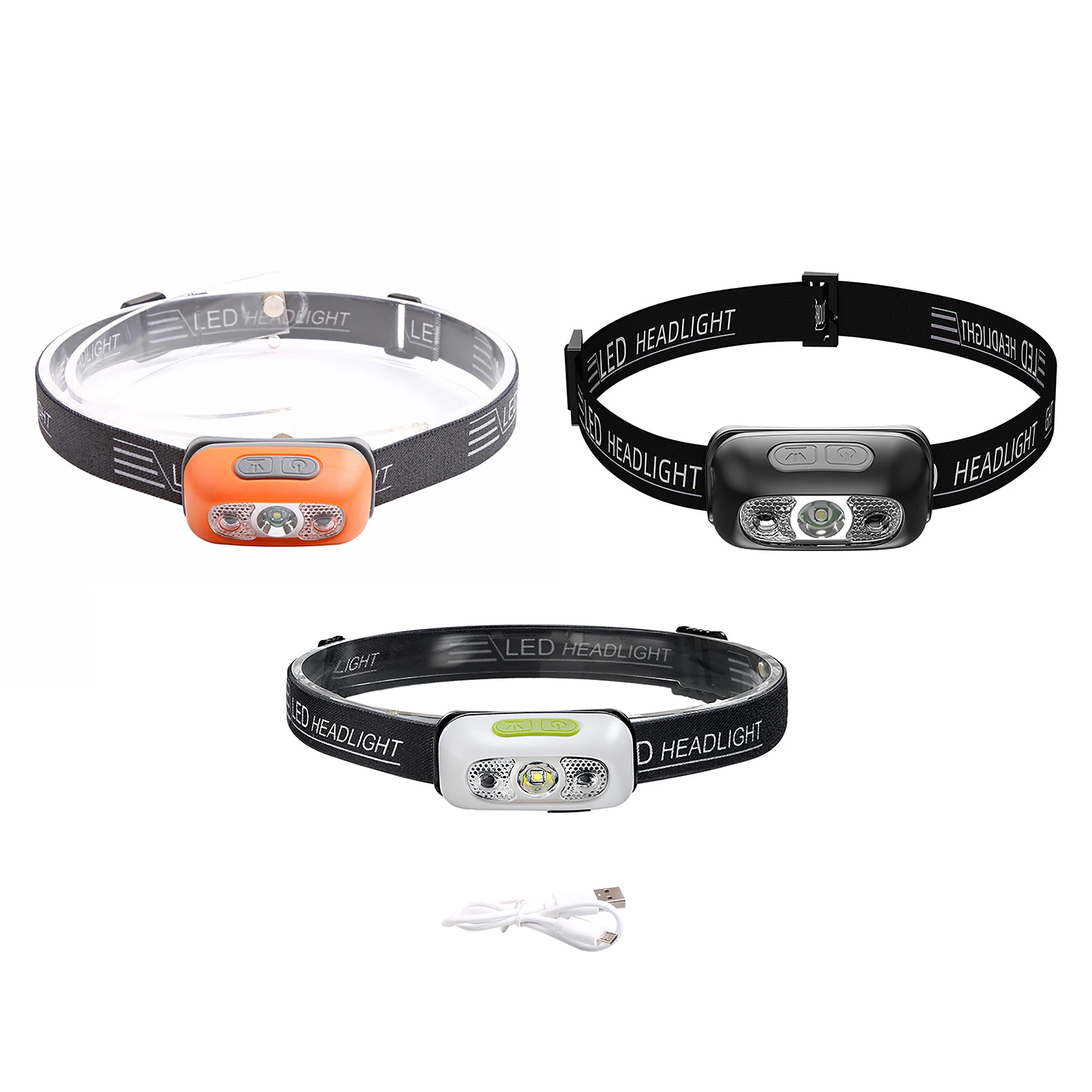 

LED Head Lamps Rechargeable Headlight With XPE Bead 500 Lumens Bright LED Flashlight USB Charging Running Headlight For Outdoor