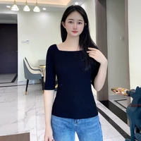 2022 pullover ladies korean fashion womens sweater knitted blouses basic outerwear style tops female clothing cropped