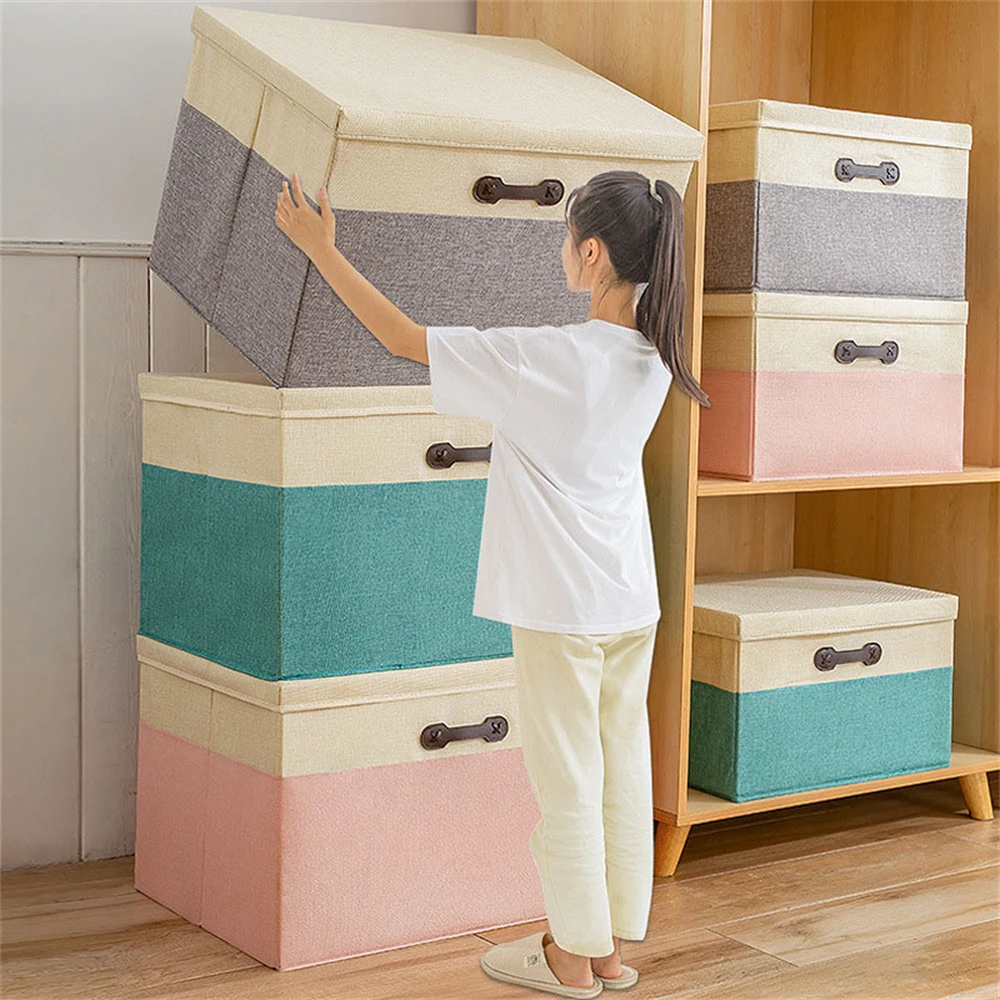 

Home Non-Woven Wardrobe Space Saving Bag House-Moving Bedding Box Travel Storage Organization Quilt Storage Box