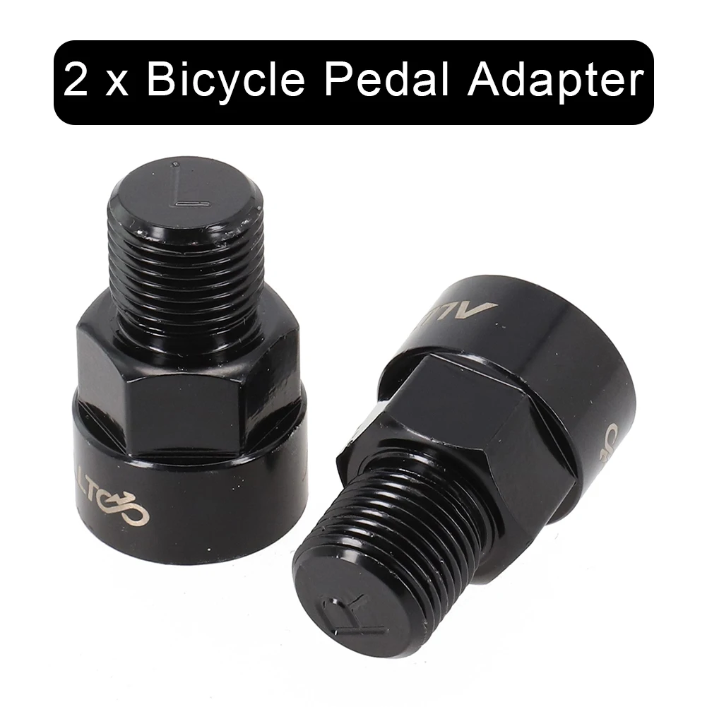 

2pcs Bike Bicycle Pedal Adapter Fits 9/16 Inch Cranks 1/2 Inch Pedals Convert Mountain MTB Road Bikes Accessories Parts