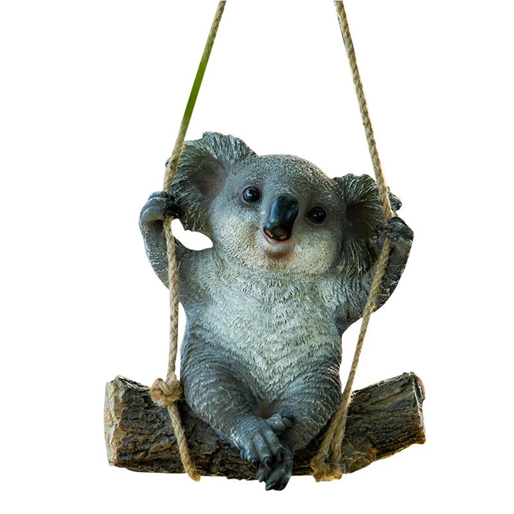 

Resin Animals Cartoon Statue Crafts Garden Yard Decoration DIY Simulation Koala Simulation Garden Tree Koala Ornaments