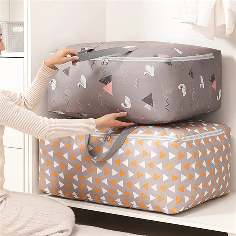 

Large Capacity Clothes Storage Bag Organizer Pillow Quilt Blanket Storage Bag Clothing Container Bag Travel Package Foldable New