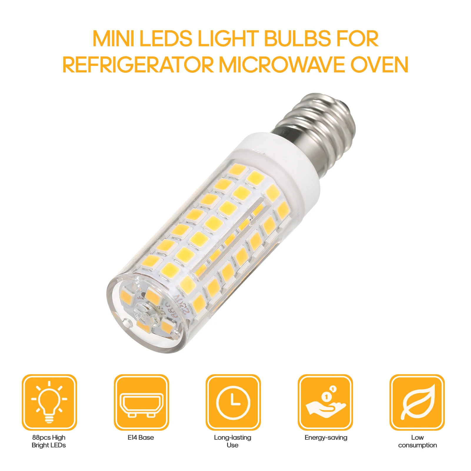 

E14 Mini LEDs Light Bulbs Home Use 12W Energy-Saving Lamp Bulbs for Refrigerator Microwave Oven Ranges Hood