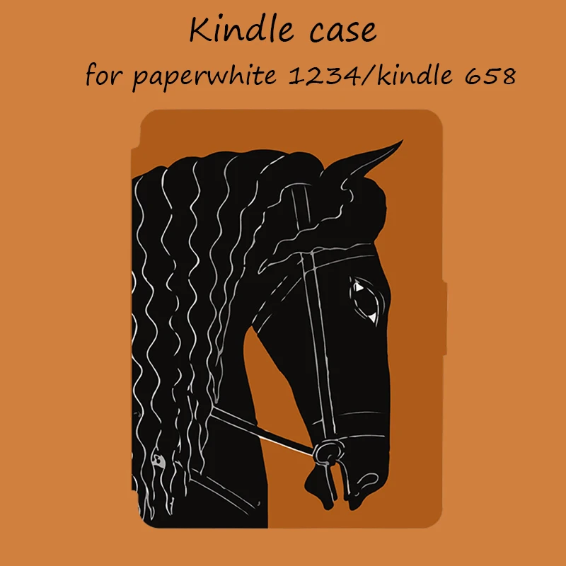 

For Kindle Paperwhite 2018 Kindle 4 Cover Creative Goose and Horse for Case Kindle 10th Generation Kindle 658 Etui Funda