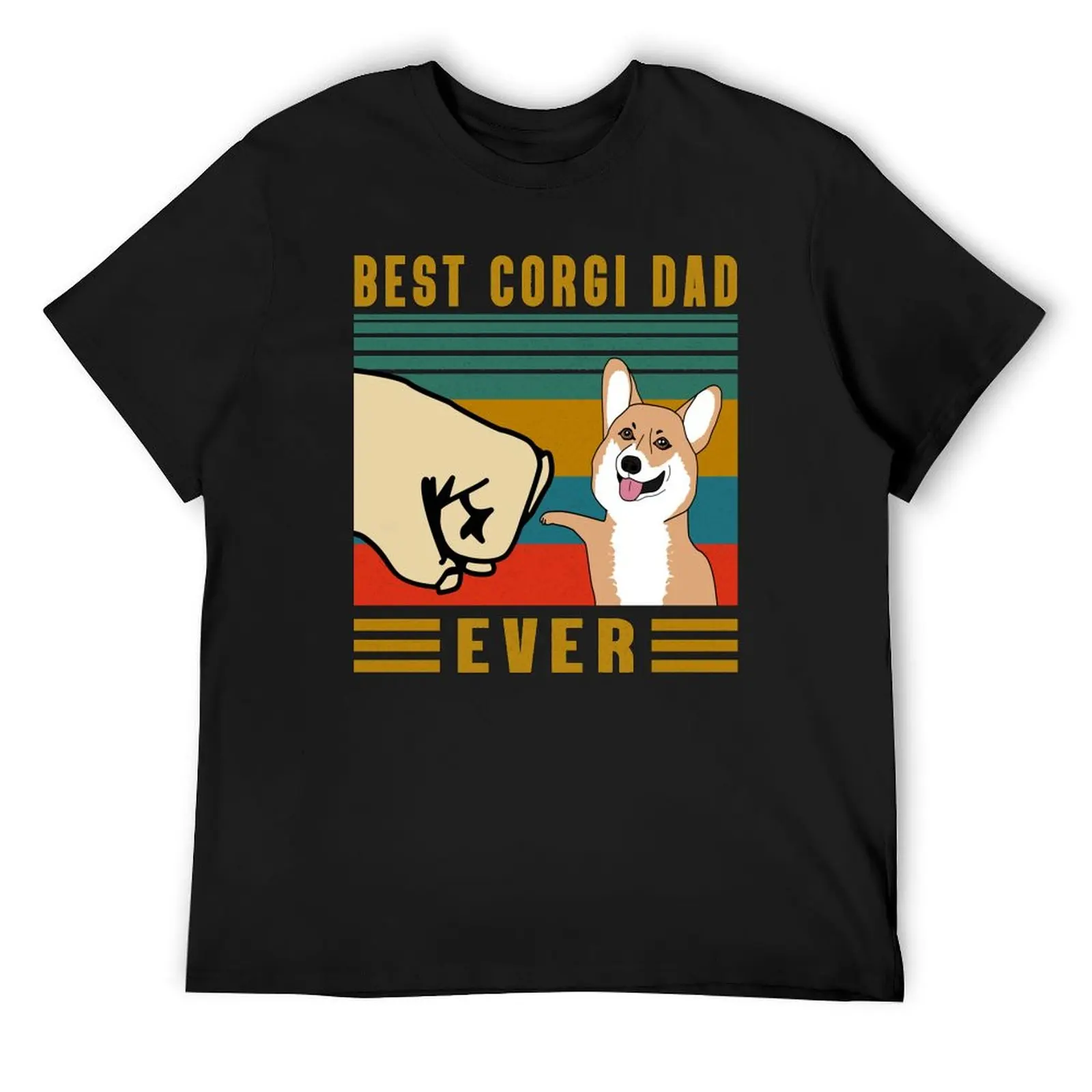 Винтажная футболка Best Corgi Dad Ever Bump Fit эстетичная одежда с графическим рисунком