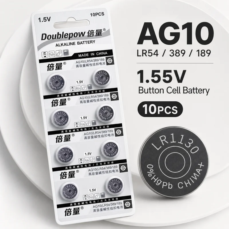 Фото Батарейка-таблетка AG10 LR1130 LR54 L1131 SR1130 для часов, калькуляторов, лазеров, высокоемкостная батарейка-таблетка, 2-50 шт. №1